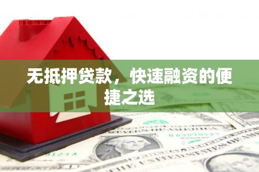 黔西无抵押贷款，快速融资的便捷之选