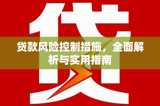 黔西贷款风险控制措施，全面解析与实用指南