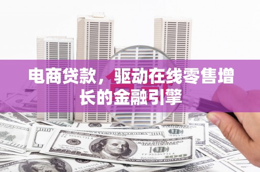 黔西电商贷款，驱动在线零售增长的金融引擎