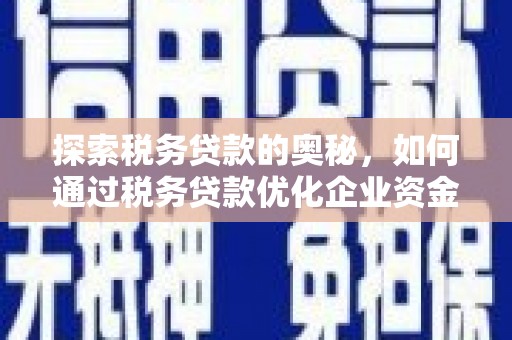 黔西探索税务贷款的奥秘，如何通过税务贷款优化企业资金流