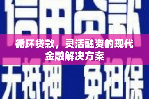 黔西循环贷款，灵活融资的现代金融解决方案