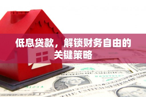 黔西低息贷款，解锁财务自由的关键策略
