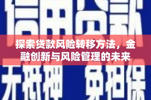 黔西探索贷款风险转移方法，金融创新与风险管理的未来