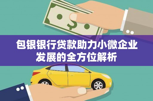 黔西包银银行贷款助力小微企业发展的全方位解析