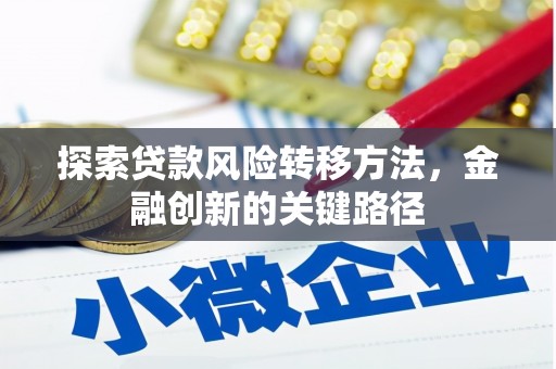 黔西探索贷款风险转移方法，金融创新的关键路径
