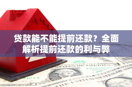 黔西贷款能不能提前还款？全面解析提前还款的利与弊