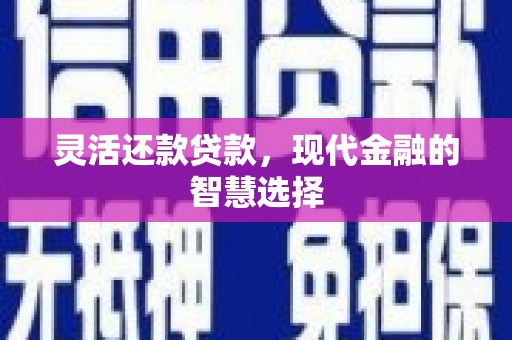 黔西灵活还款贷款，现代金融的智慧选择