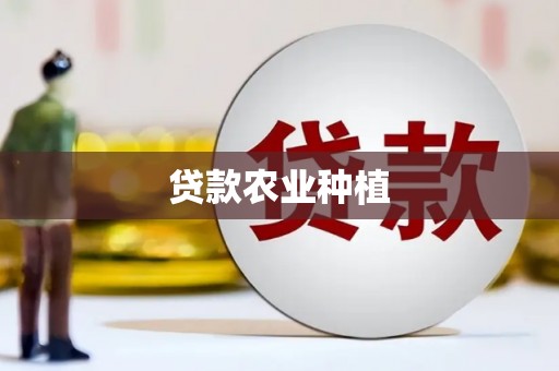黔西贷款农业种植