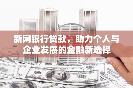 黔西新网银行贷款，助力个人与企业发展的金融新选择
