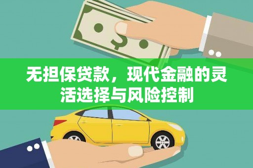黔西无担保贷款，现代金融的灵活选择与风险控制
