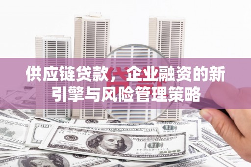 黔西供应链贷款，企业融资的新引擎与风险管理策略