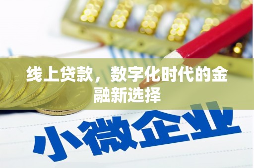 黔西线上贷款，数字化时代的金融新选择