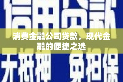 黔西消费金融公司贷款，现代金融的便捷之选