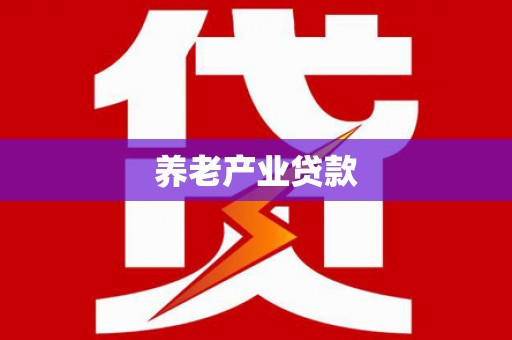 黔西养老产业贷款