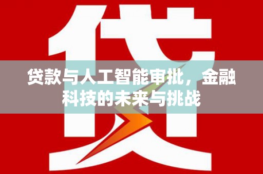 黔西贷款与人工智能审批，金融科技的未来与挑战