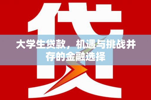 黔西大学生贷款，机遇与挑战并存的金融选择