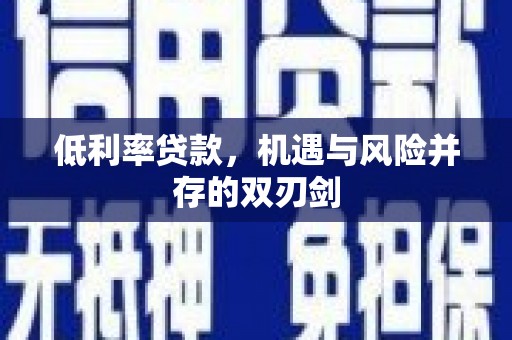黔西低利率贷款，机遇与风险并存的双刃剑
