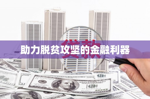 黔西助力脱贫攻坚的金融利器