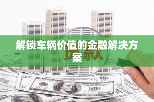 黔西解锁车辆价值的金融解决方案