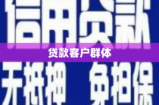 黔西贷款客户群体